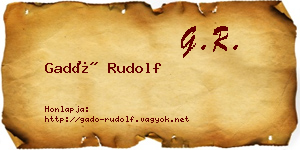 Gadó Rudolf névjegykártya