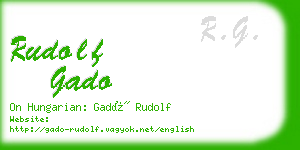 rudolf gado business card